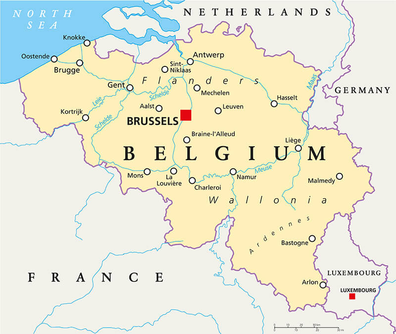 Belgium Political Map