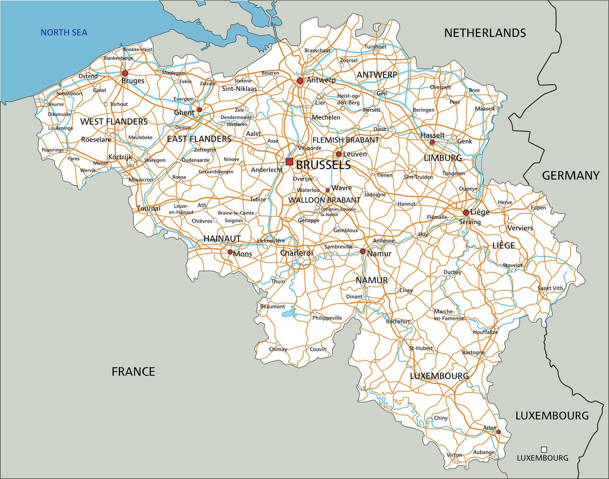 Belgium road map