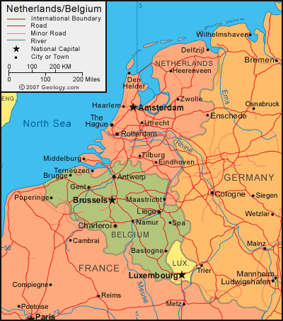 Anderlecht map Belgium
