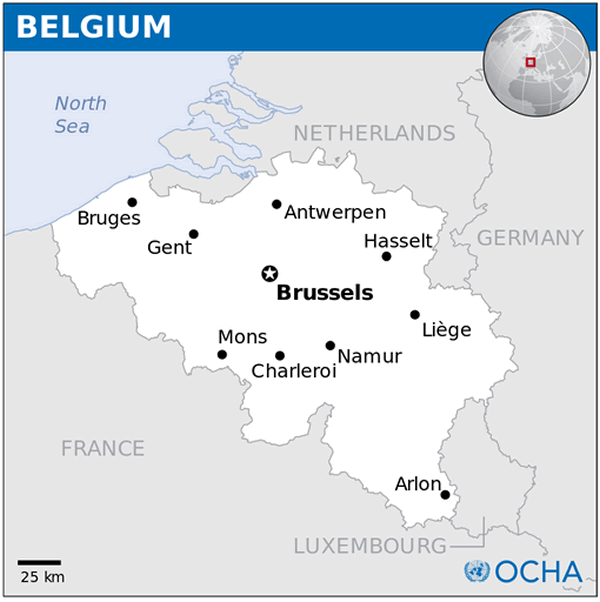 belgium location map