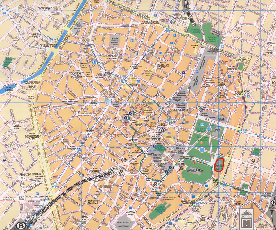 brussels street map