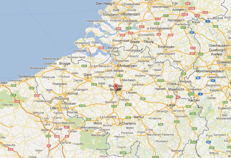 map of Bruxelles Belgium