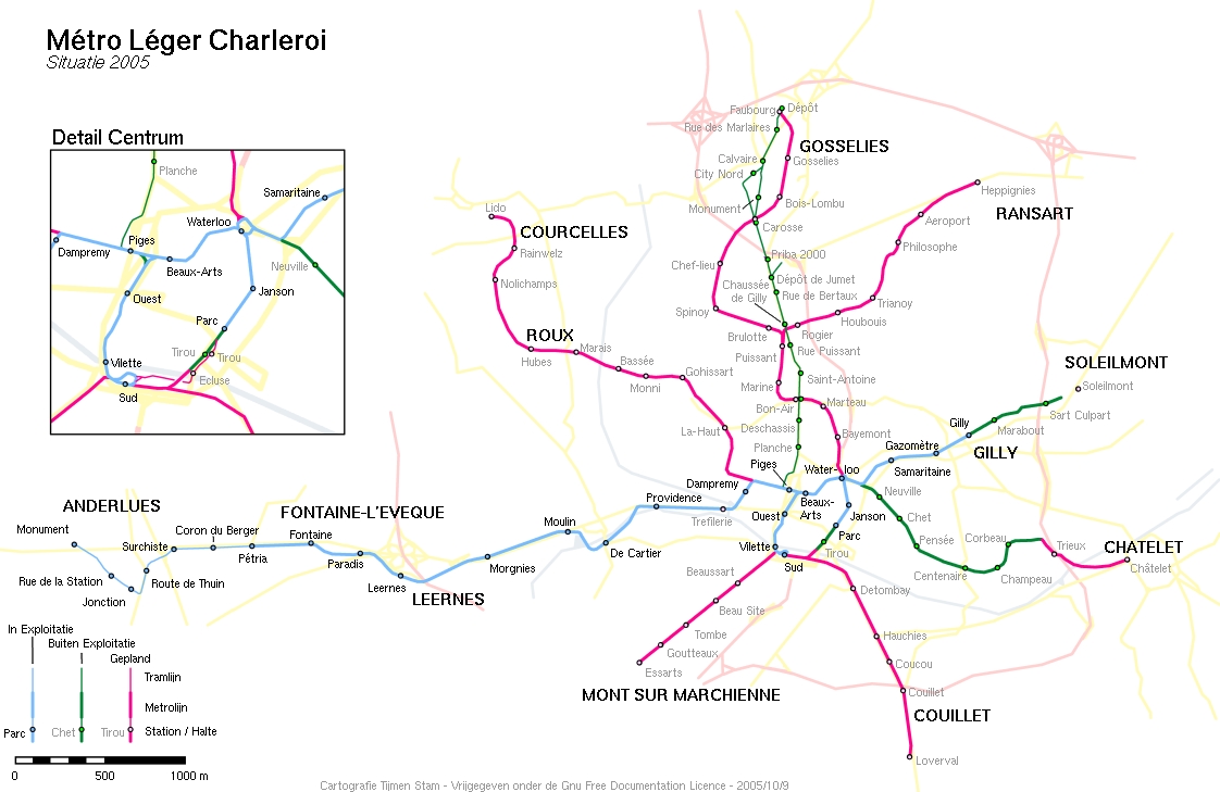 charleroi subway map