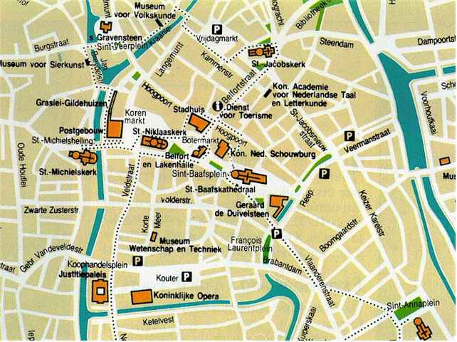 Gent downtown map