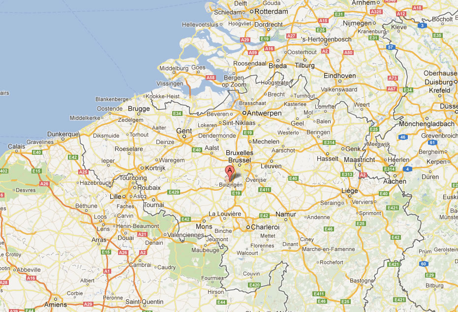 map of Halle Belgium