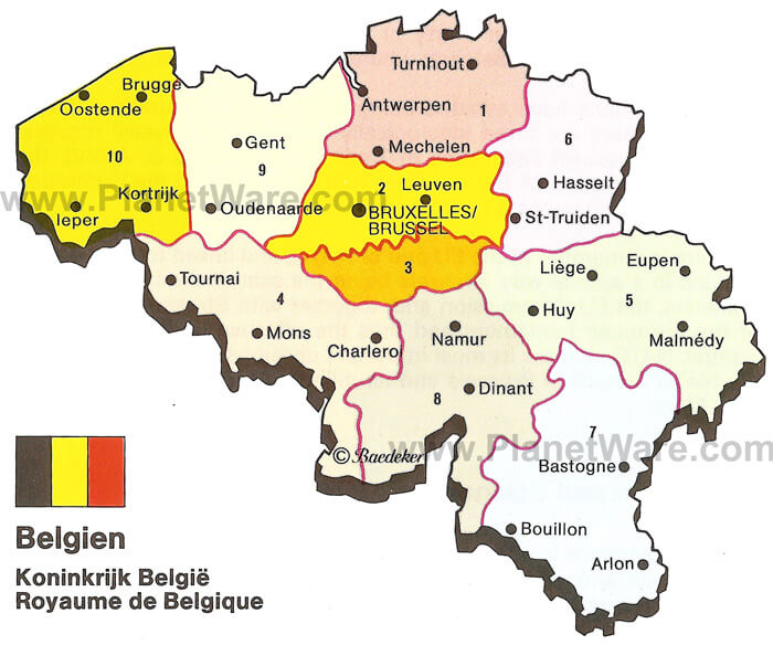 Kingdom of Belgium Map