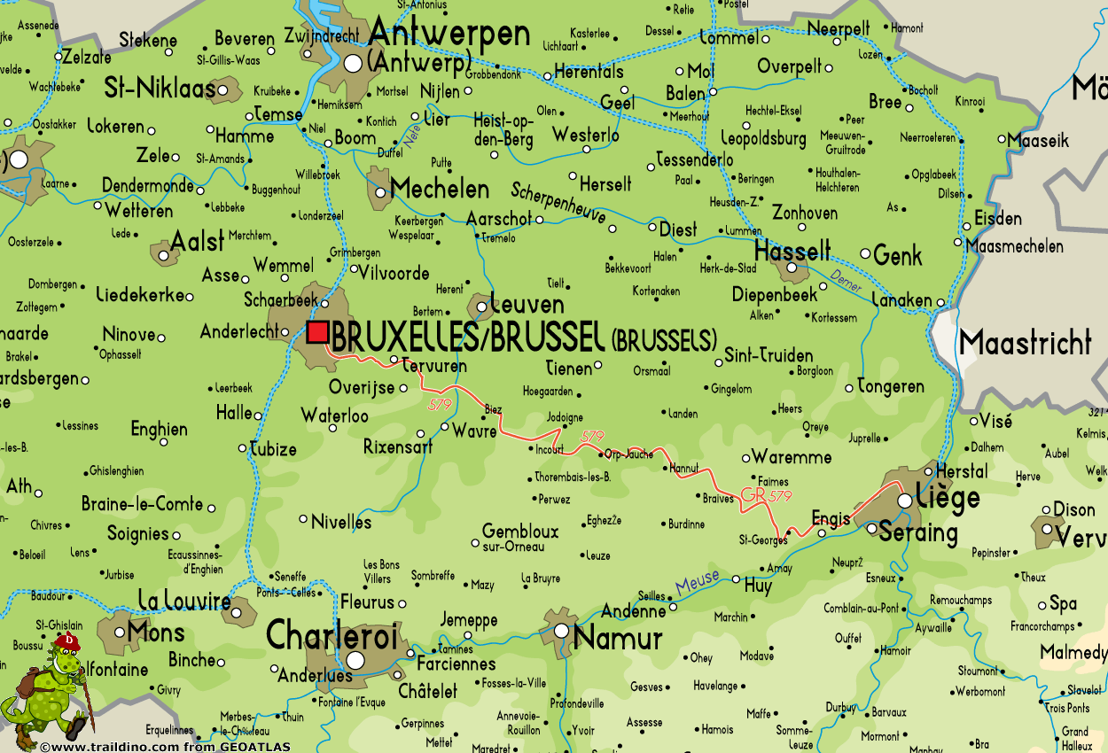 bruxelles Liege map