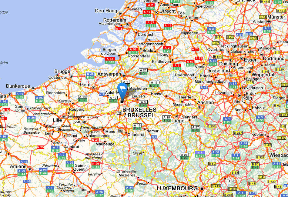 Highways Map of Belgium