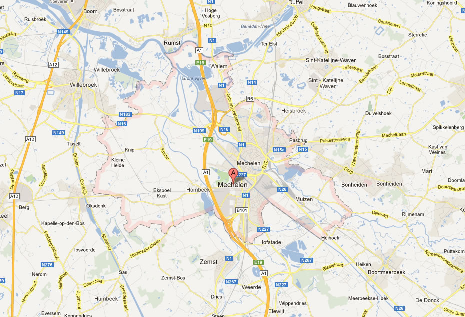 map of Mechelen
