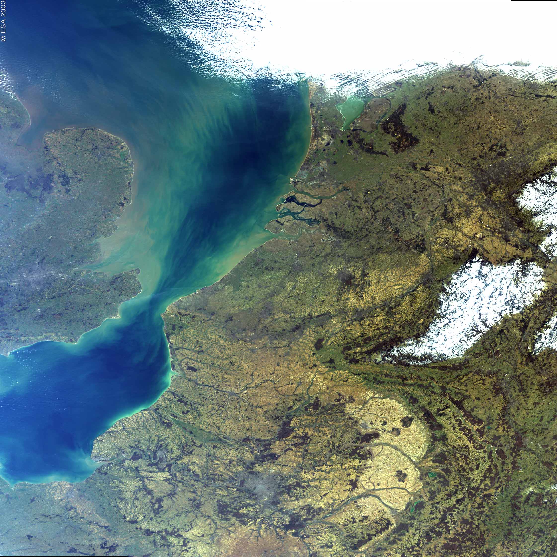 Satellite View of Belgium 2003