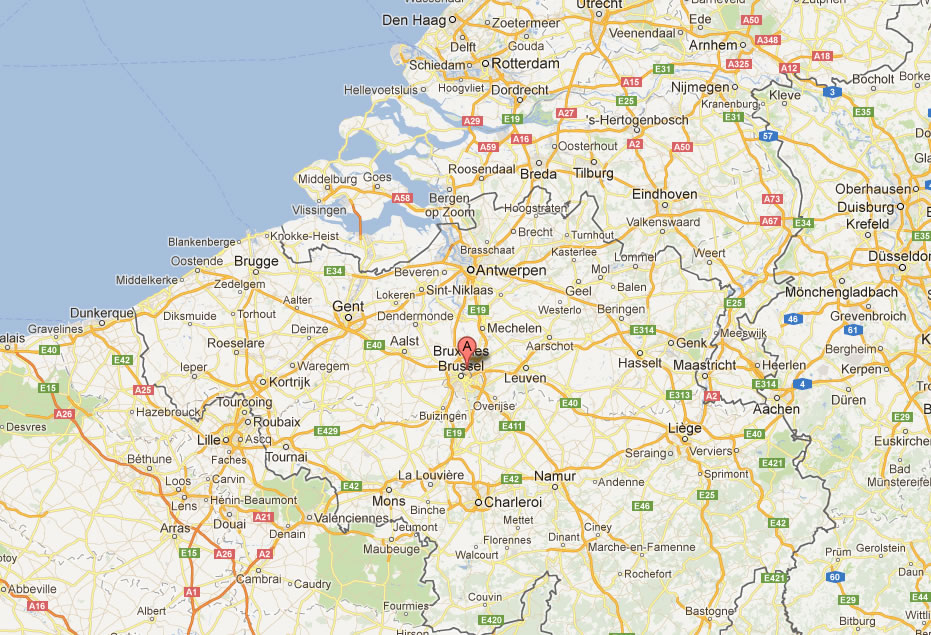 map of Schaerbeek Belgium