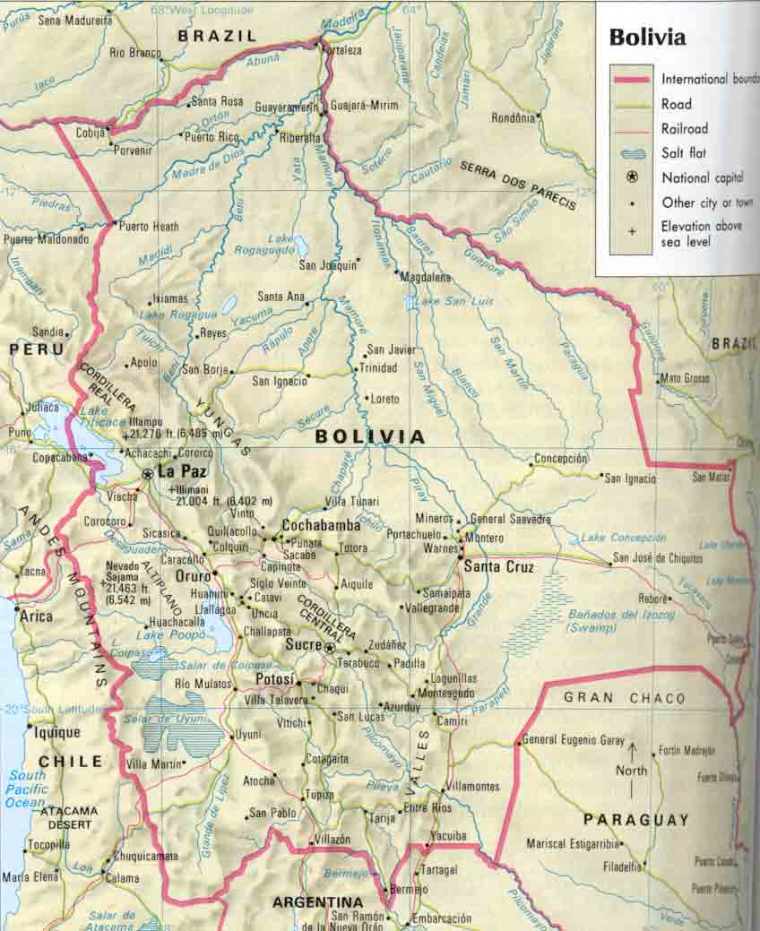 map bolivia