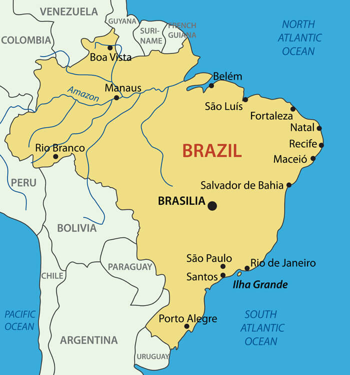 Federative Republic of Brazil Map