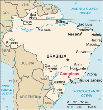 Brazil Campinas map