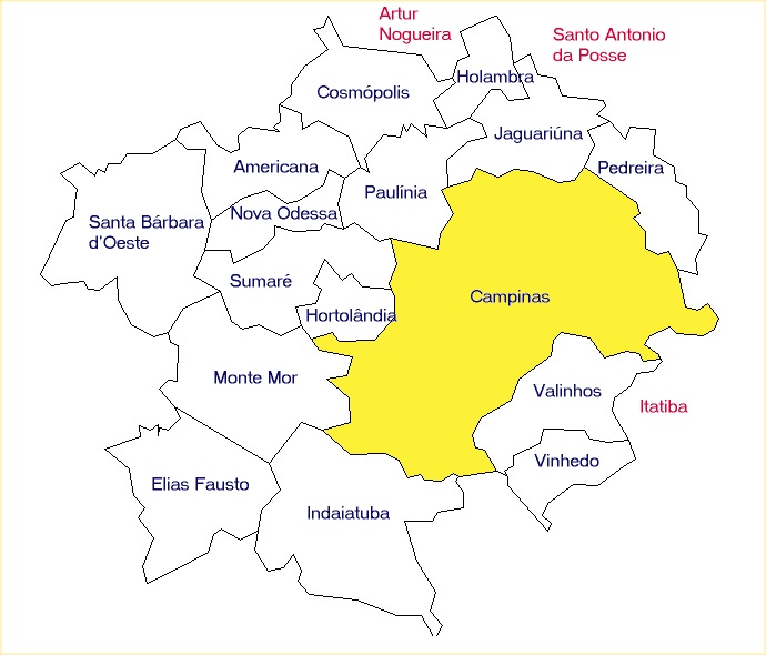Campinas province map