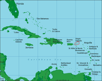 caribbean map virgin islands