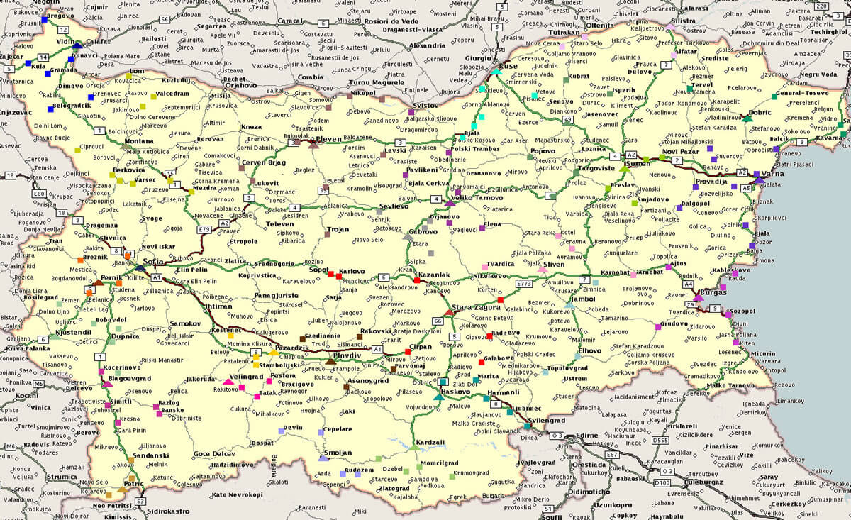 bulgaria administrative map