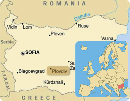 plovdiv map bulgaria