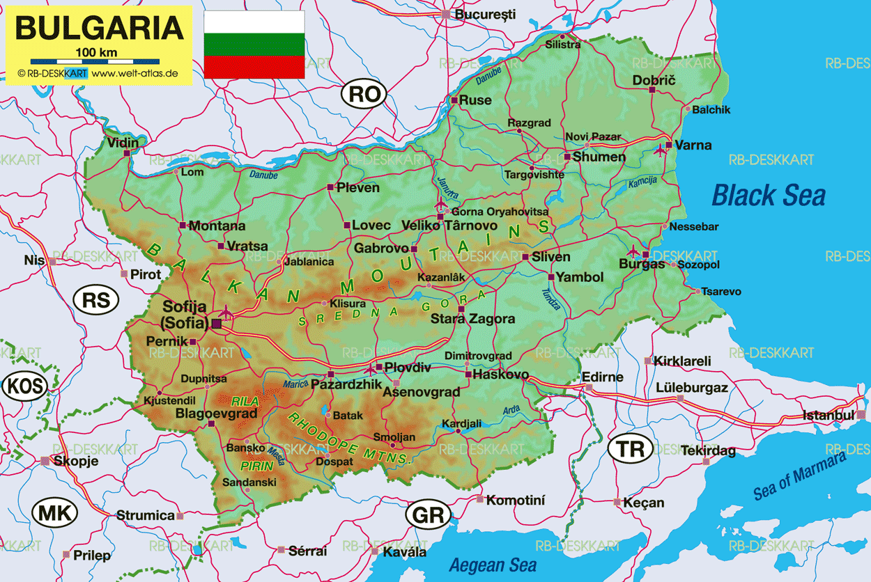bulgaria shumen map