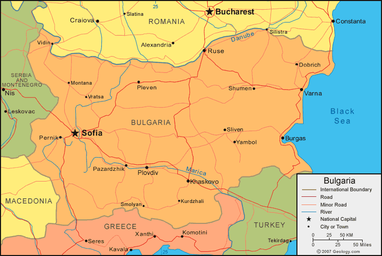 bulgaria map stara