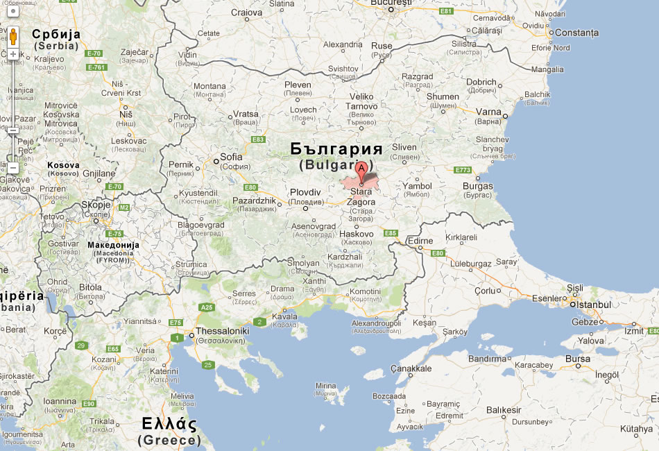 map of Stara bulgaria
