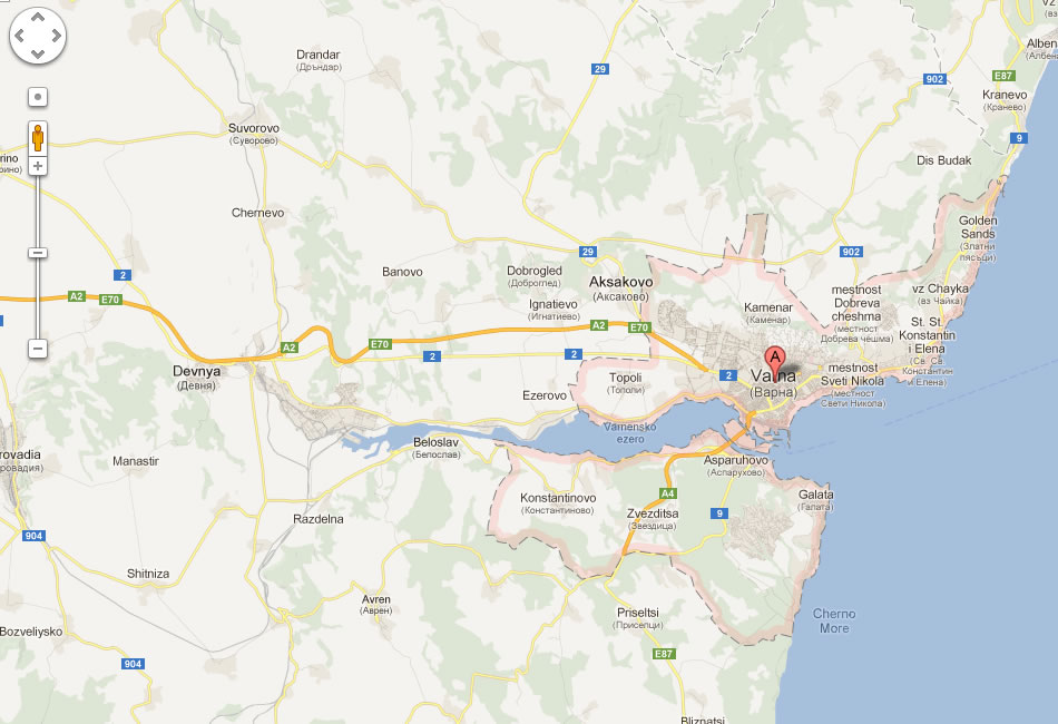 map of Varna