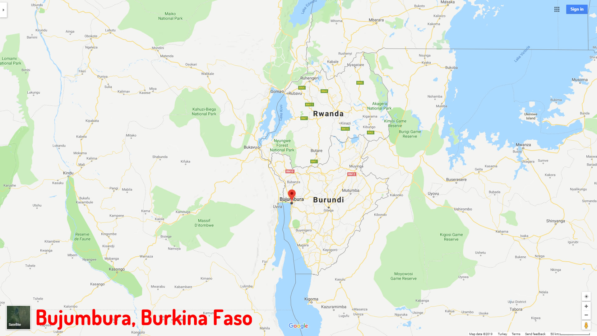 Bujumbura map Burundi