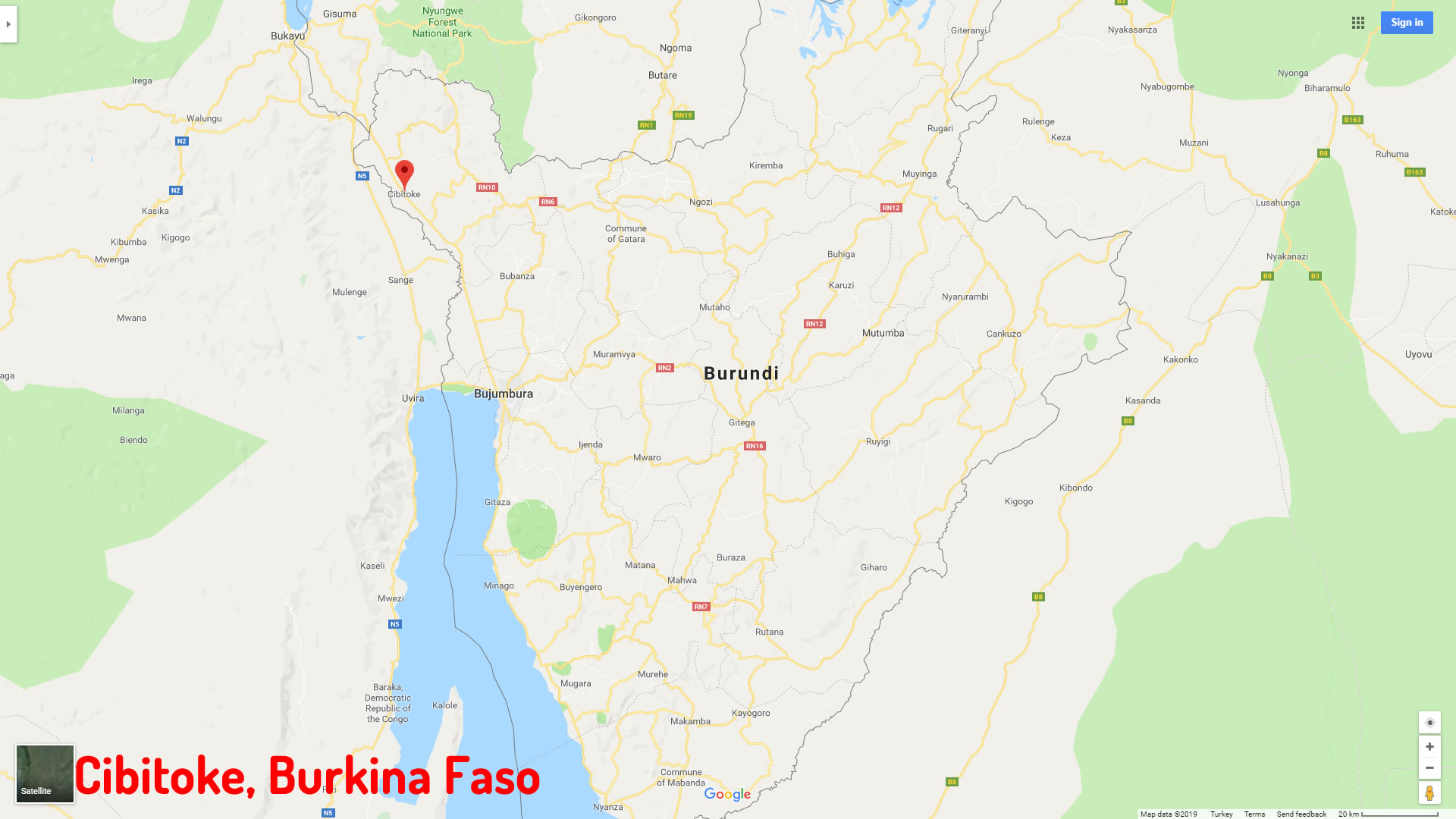 Cibitoke map Burundi