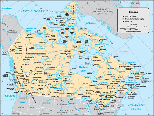 Canada Country Map