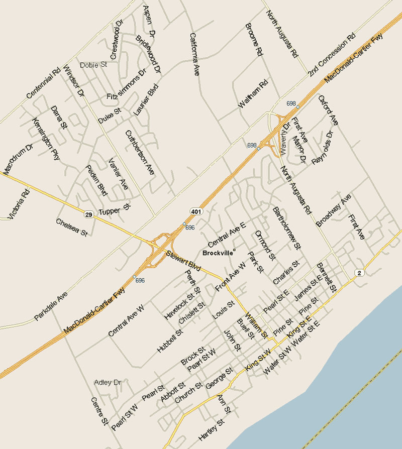 Brockville map