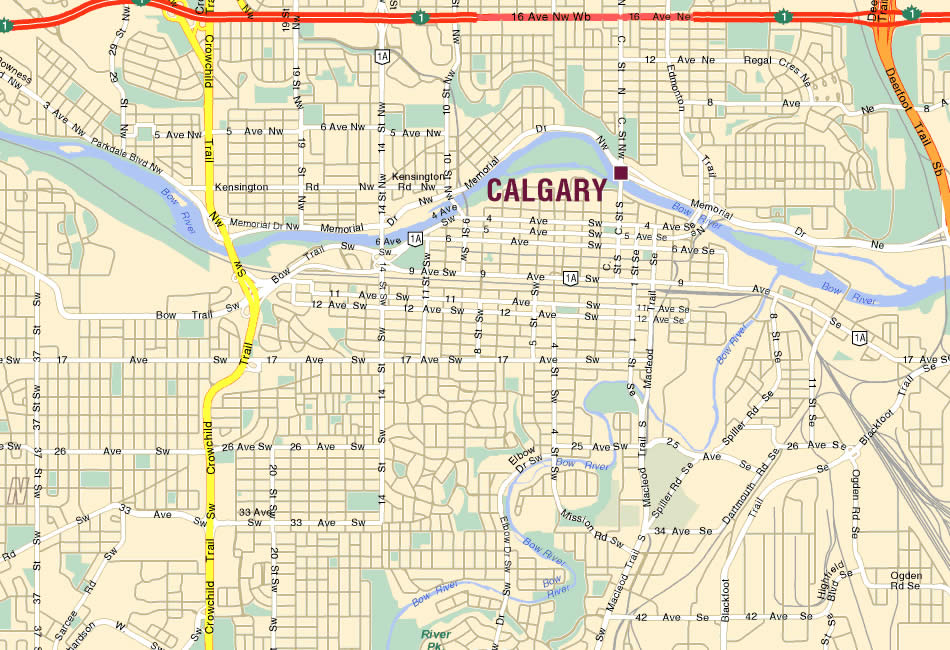 map of calgary