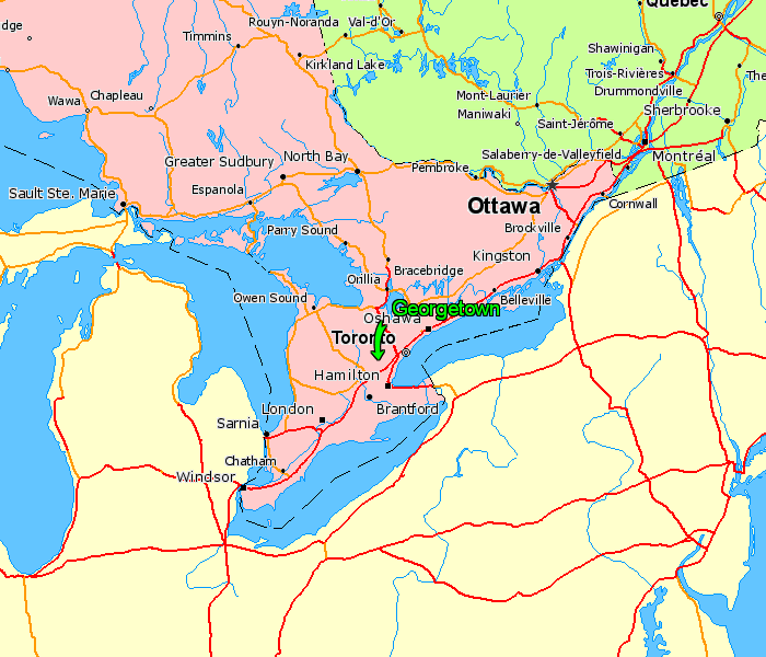 Georgetown regions map