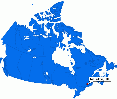 Joliette map canada