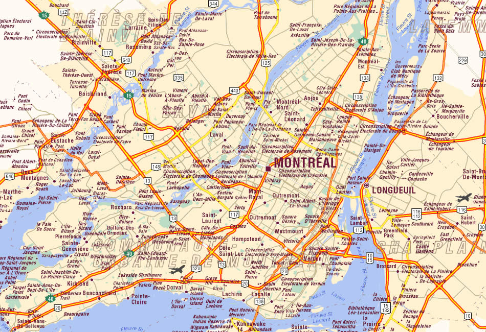 downtown montreal map