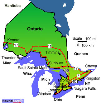Oshawa Ontario map