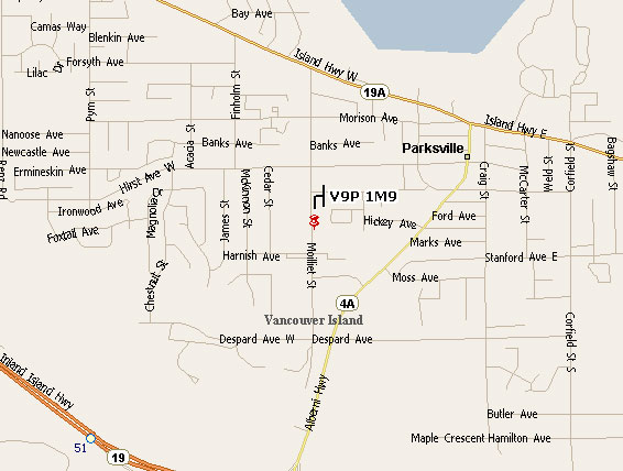 Parksville map
