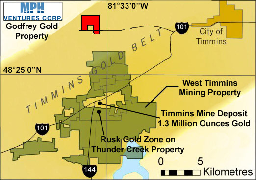 timmins area map