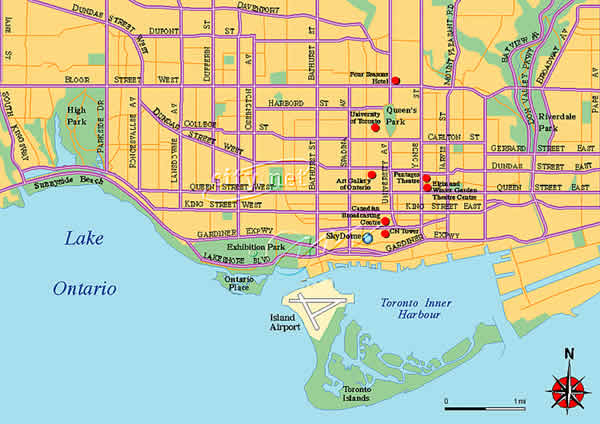 toronto downtown map