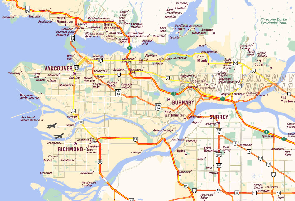 Vancouver city map