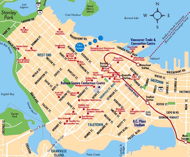 vancouver downtown map