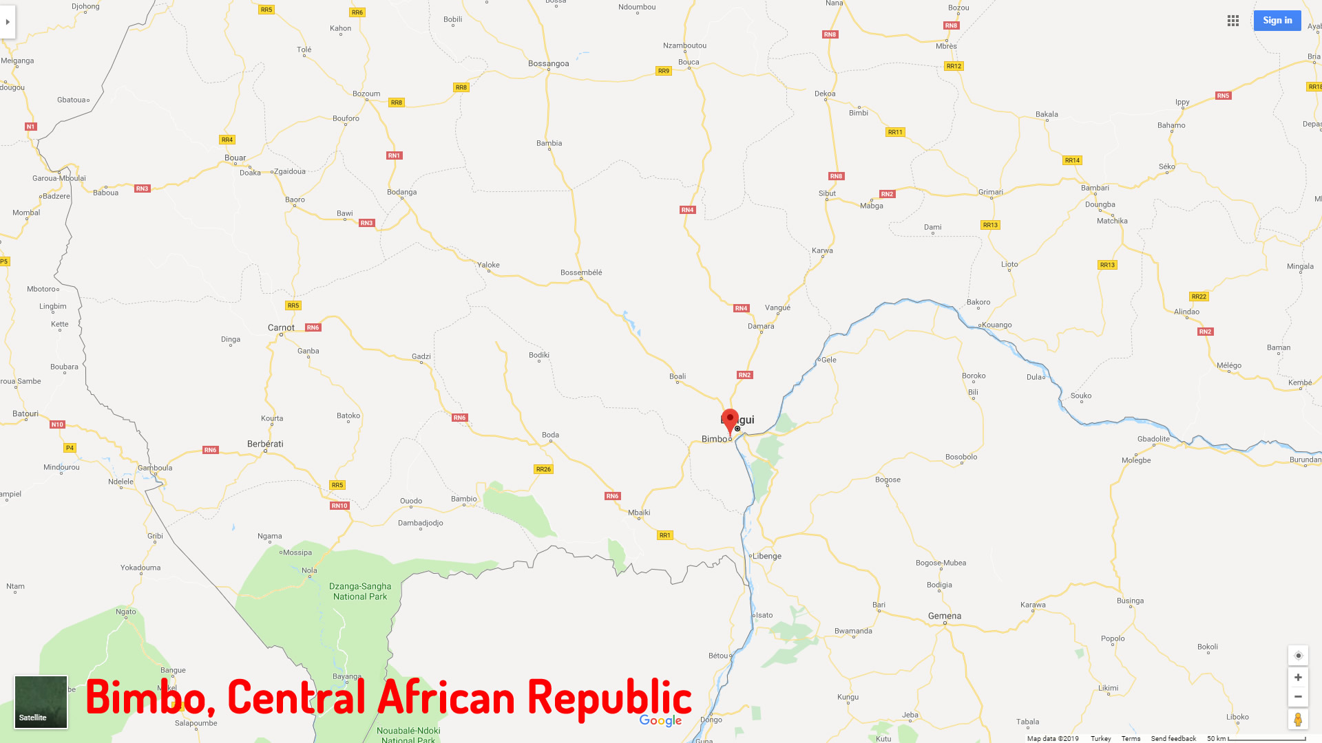 Bimbo map Central African Republic