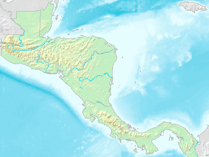 Central America Physical Map 2007