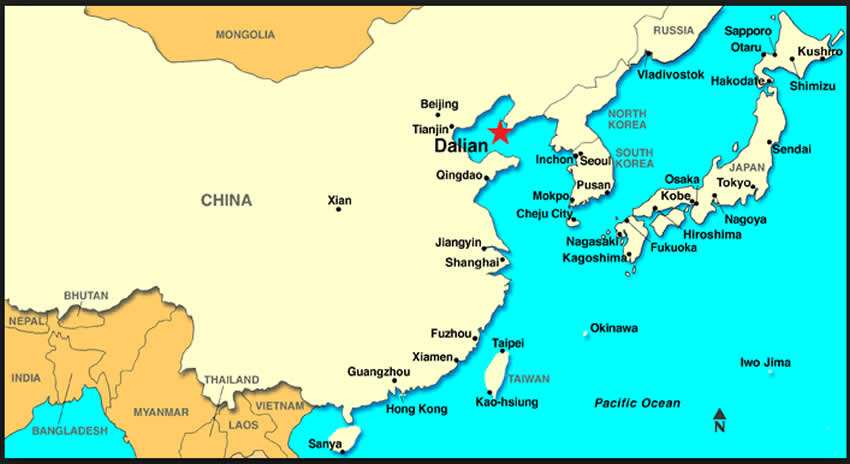 dalian map china