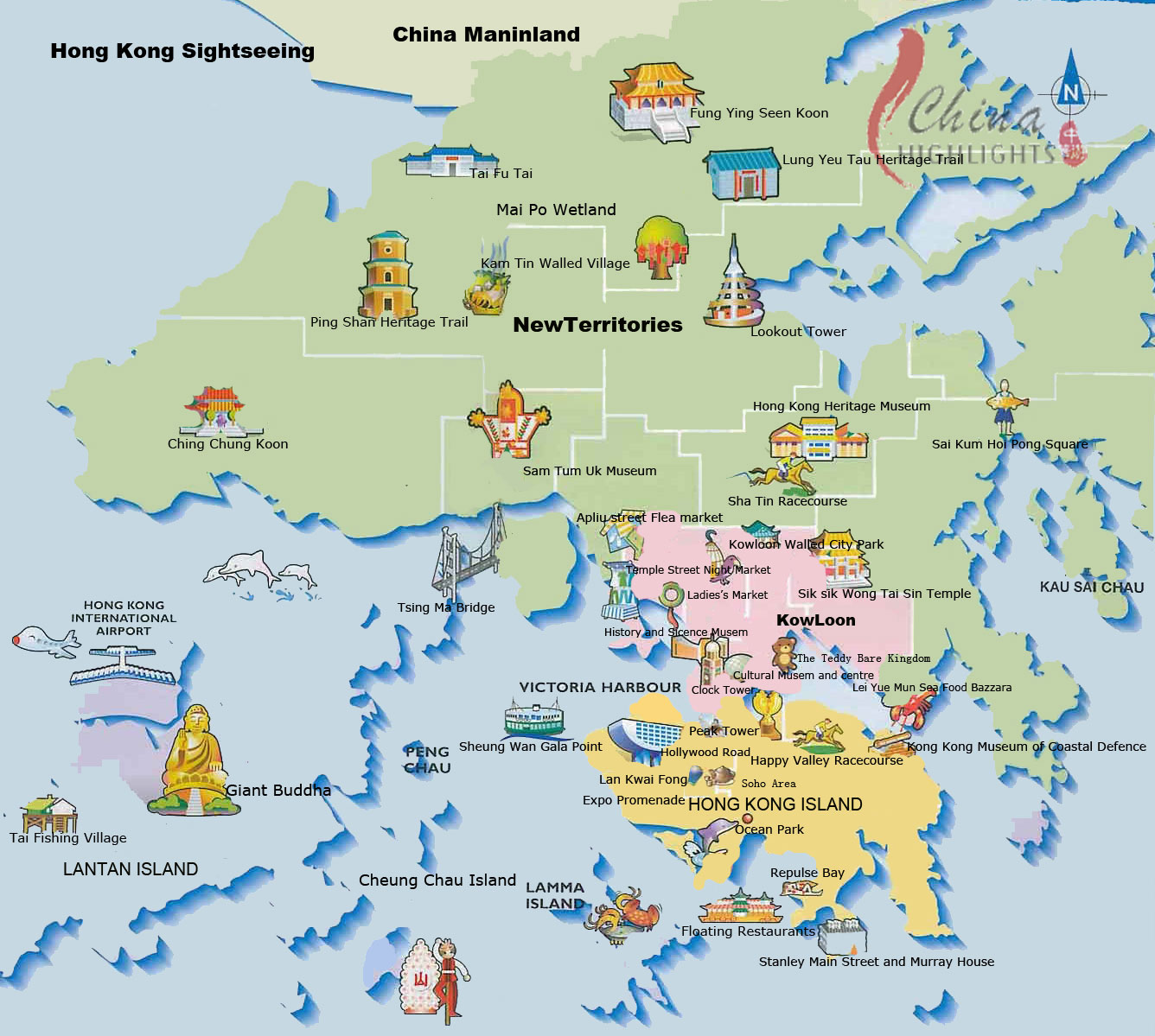 hong kong tourist map