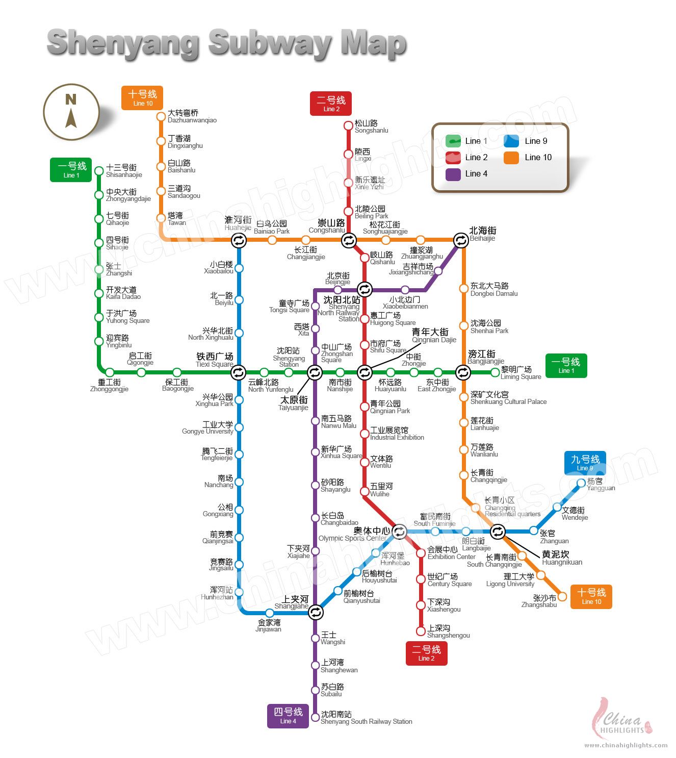 shenyang metro map