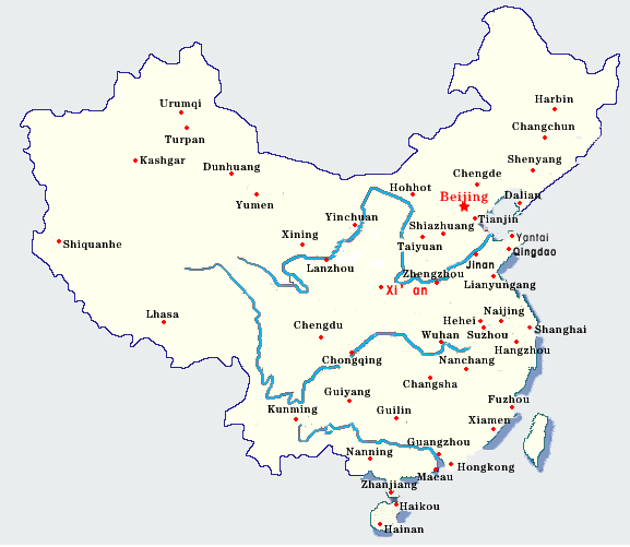 xian china map
