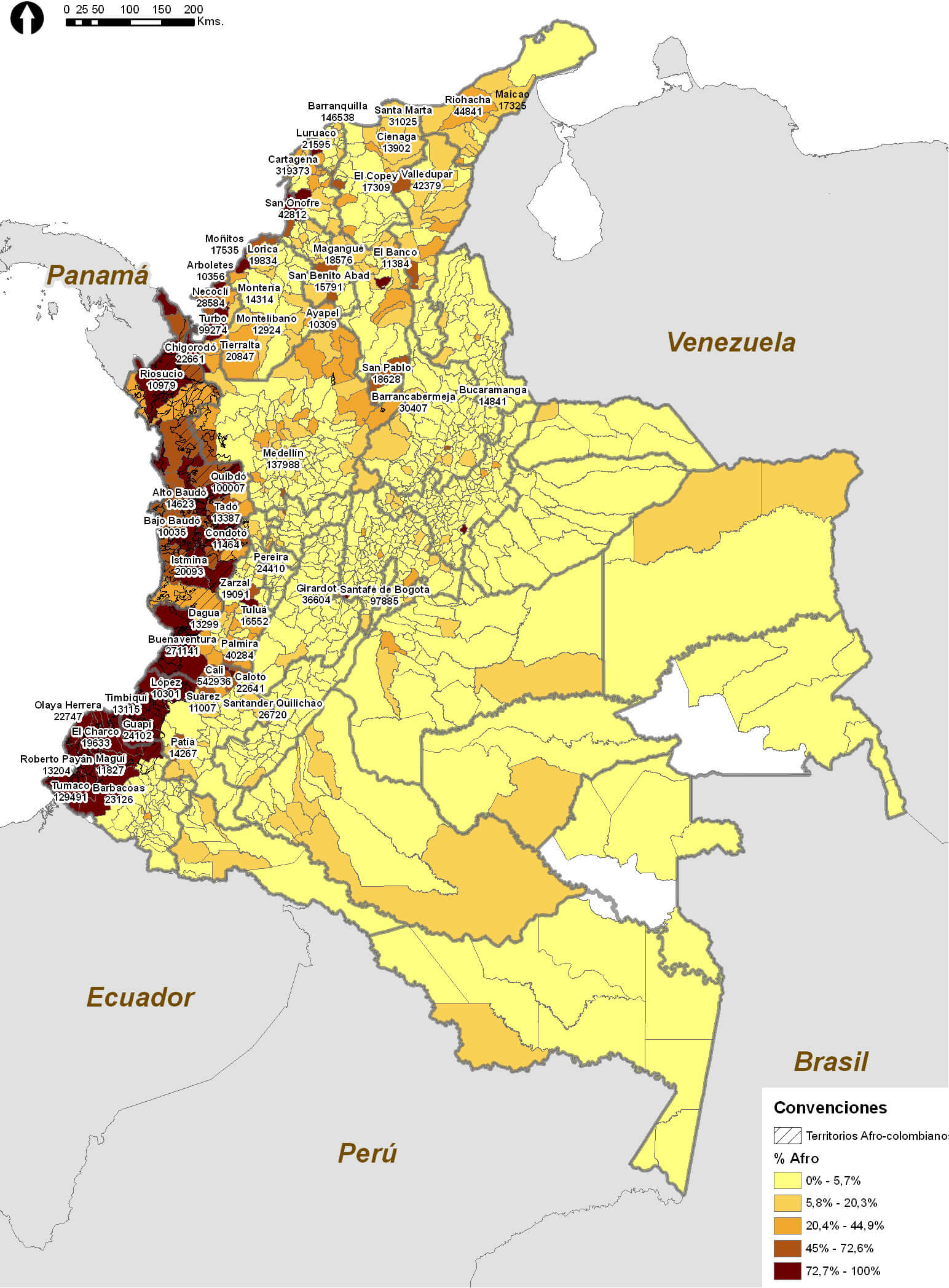 Afro Colombian Population 2005