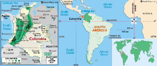colombia medellin map