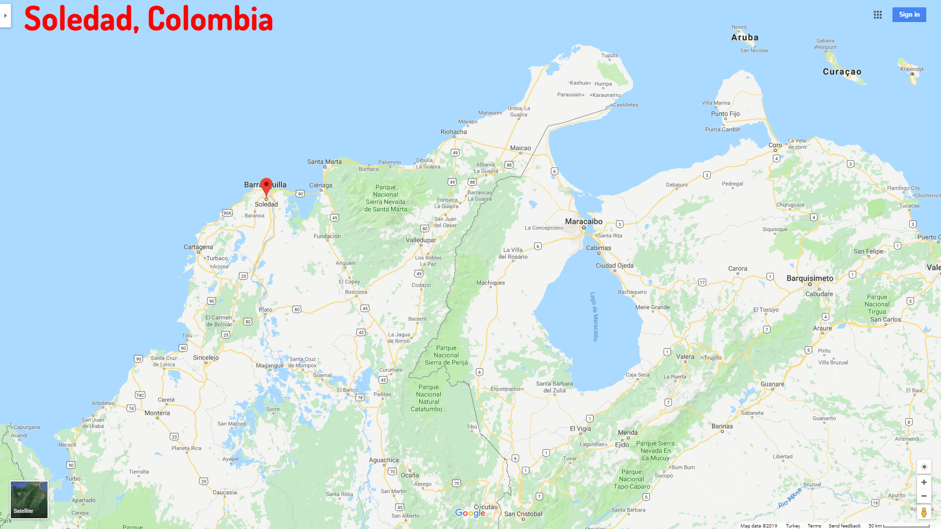 Soledad map Colombia