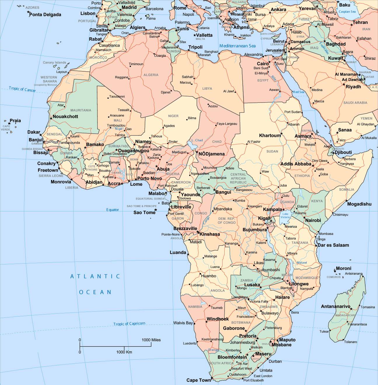 Africa Historical Map 1400